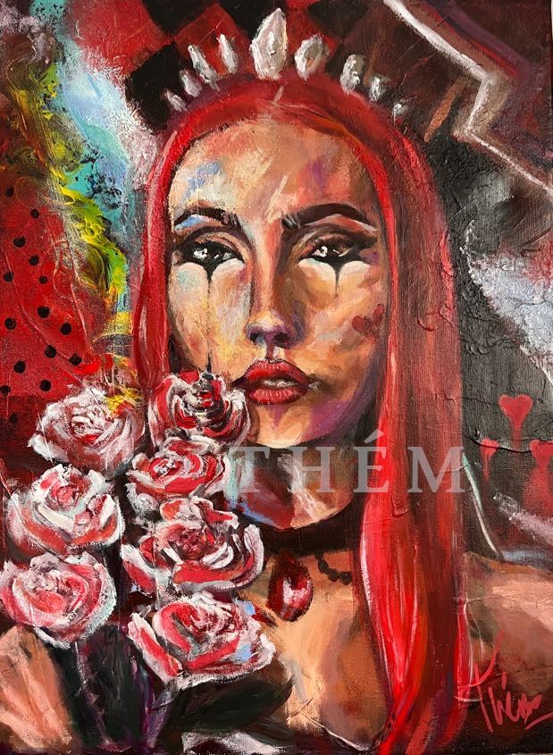 Peignons les roses en acajou